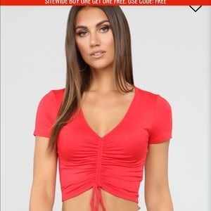 “Cutting Ties Top” - Red